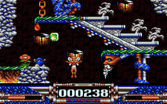 Demon Blue IBM PC/Compatibles Screenshot: Each screen presents a different challenge.