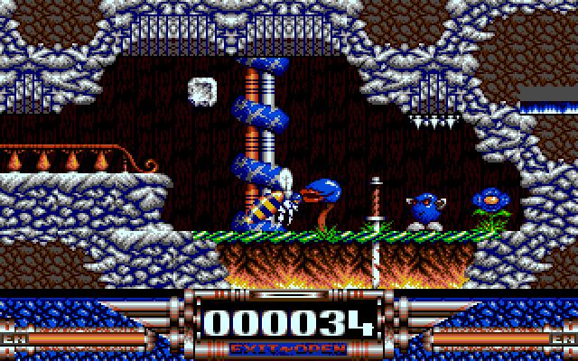 Demon Blue IBM PC/Compatibles Screenshot: Trapped in a dead end...