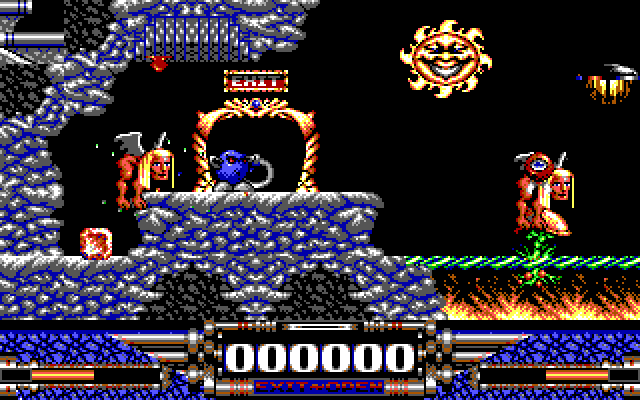 Demon Blue IBM PC/Compatibles Screenshot: The game begins here.