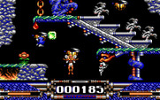 Demon Blue for IBM PC/Compatibles - Jumping to grab a gem.