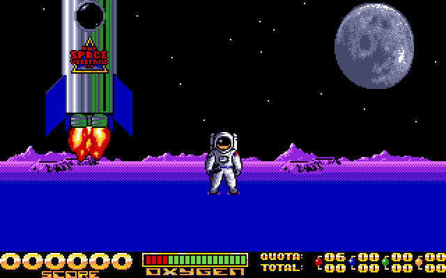 Space Vegetables IBM PC/Compatibles Screenshot: Game start.