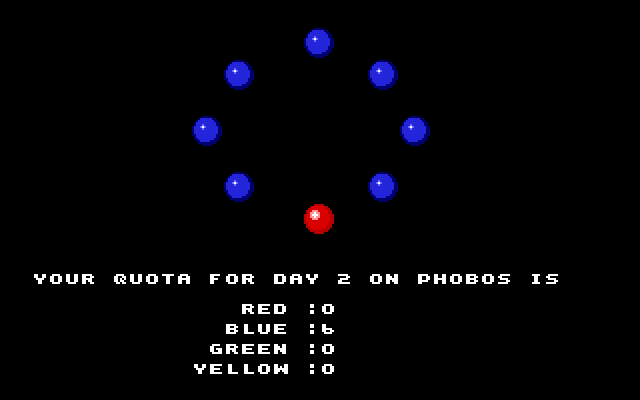 Space Vegetables IBM PC/Compatibles Screenshot: Level one complete, here's my quota for the next level...