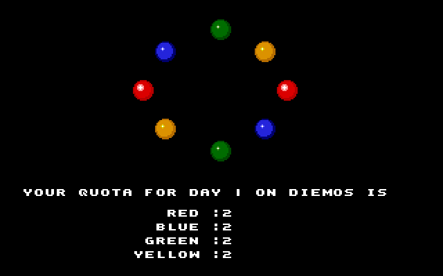 Space Vegetables IBM PC/Compatibles Screenshot: As the game progresses, your vegetable quota becomes more complicated.
