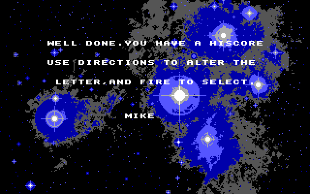 Space Vegetables IBM PC/Compatibles Screenshot: A new high score!