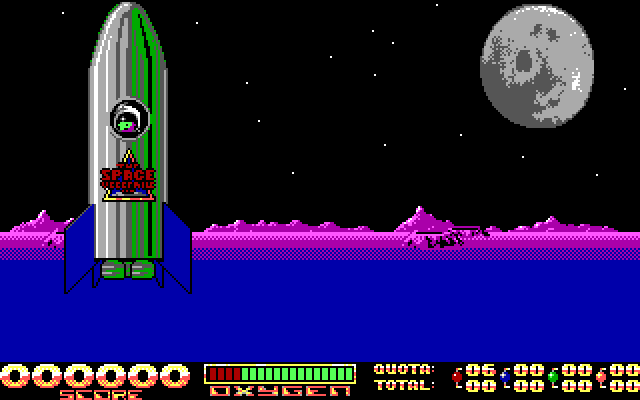Space Vegetables IBM PC/Compatibles Screenshot: The Space Vegetable corps has arrived!