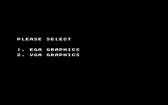 Space Vegetables IBM PC/Compatibles Screenshot: Graphics mode selection.