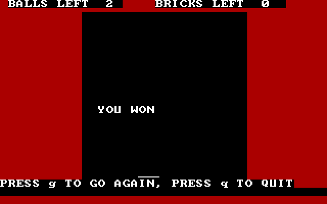 Knoxblock! IBM PC/Compatibles Screenshot: You won!
