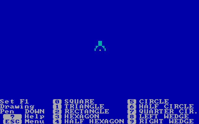 I Can Be Anything IBM PC/Compatibles Screenshot: Start drawing with an empty screen.
