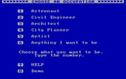 I Can Be Anything for IBM PC/Compatibles - The main menu.