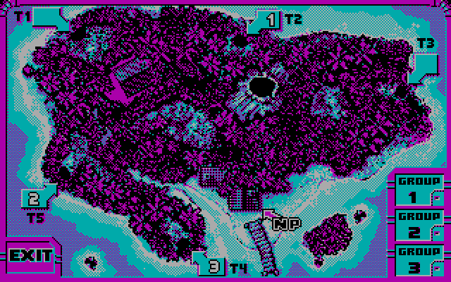 Narco Police IBM PC/Compatibles Screenshot: Mission map.