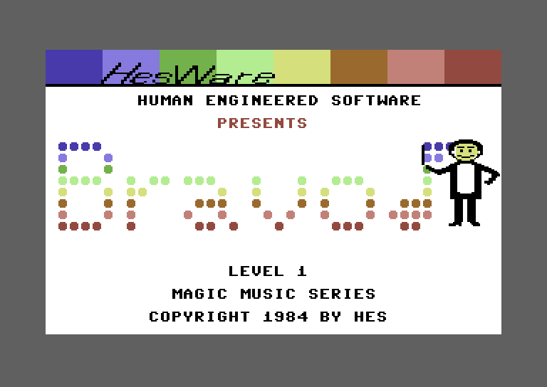 Bravo! Magic Music Series / Level 1 Commodore 64 Screenshot: Title screen.
