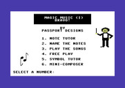 Bravo! Magic Music Series / Level 1 for Commodore 64 - The main menu.
