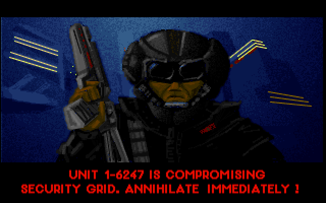 Highway Hunter IBM PC/Compatibles Screenshot: The game begins.