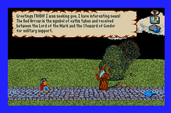 J.R.R. Tolkien's War in Middle Earth Apple IIgs Screenshot: Some news!