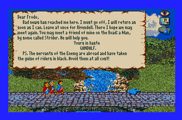 J.R.R. Tolkien's War in Middle Earth Apple IIgs Screenshot: Game start.