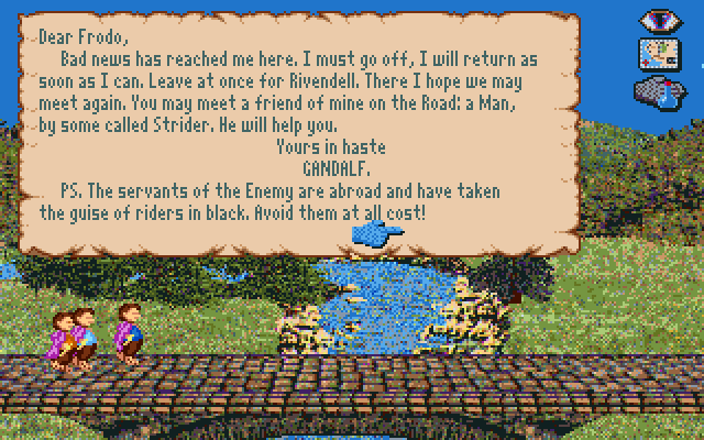 J.R.R. Tolkien's War in Middle Earth IBM PC/Compatibles Screenshot: The game begins.