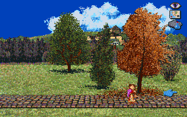 J.R.R. Tolkien's War in Middle Earth IBM PC/Compatibles Screenshot: Wandering down a brick path.