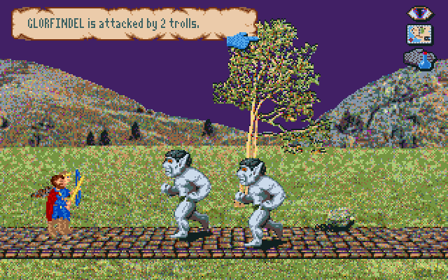 J.R.R. Tolkien's War in Middle Earth IBM PC/Compatibles Screenshot: More trolls attack...