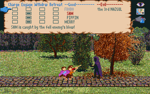 J.R.R. Tolkien's War in Middle Earth IBM PC/Compatibles Screenshot: The Nazgul can be tough opponents!