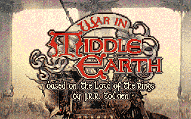 J.R.R. Tolkien's War in Middle Earth IBM PC/Compatibles Screenshot: Title screen.