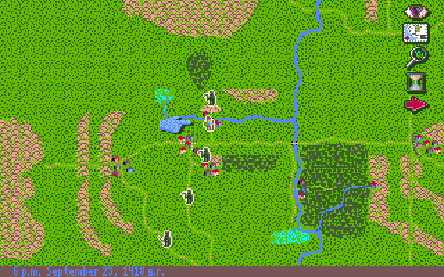 J.R.R. Tolkien's War in Middle Earth IBM PC/Compatibles Screenshot: The world map.