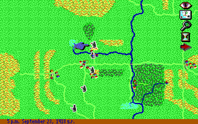 J.R.R. Tolkien's War in Middle Earth IBM PC/Compatibles Screenshot: The world map.