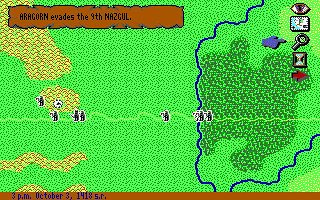 J.R.R. Tolkien's War in Middle Earth IBM PC/Compatibles Screenshot: Nazgul evaded, for now...