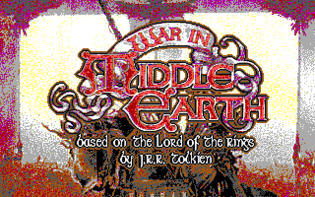 J.R.R. Tolkien's War in Middle Earth IBM PC/Compatibles Screenshot: Title screen.