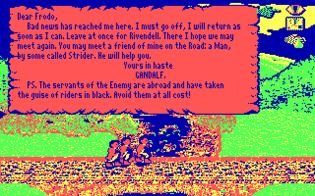 J.R.R. Tolkien's War in Middle Earth IBM PC/Compatibles Screenshot: The game begins.