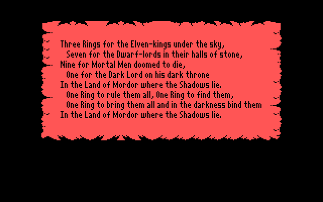 J.R.R. Tolkien's War in Middle Earth IBM PC/Compatibles Screenshot: The story so far...
