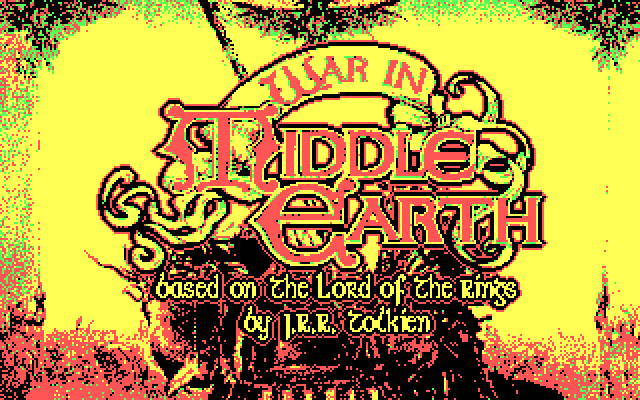 J.R.R. Tolkien's War in Middle Earth IBM PC/Compatibles Screenshot: Title screen.