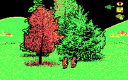 J.R.R. Tolkien's War in Middle Earth for IBM PC/Compatibles - Making our way through the forests at night.