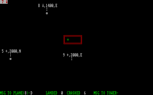Air Traffic Controller IBM PC/Compatibles Screenshot: Some of the planes have already crashed...