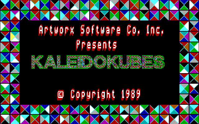 KaleidoKubes IBM PC/Compatibles Screenshot: Title screen.