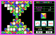 KaleidoKubes for IBM PC/Compatibles - The game becomes more difficult as the board is filled.