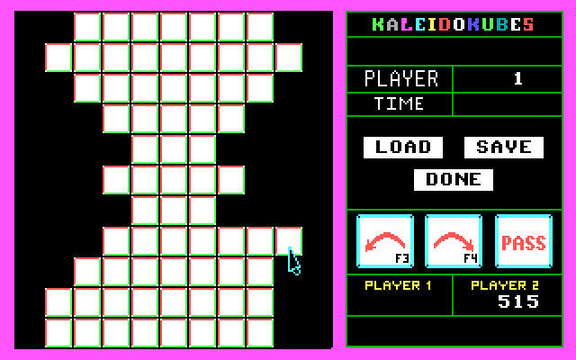 KaleidoKubes IBM PC/Compatibles Screenshot: You can design your own level.