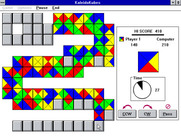 KaleidoKubes for Windows 3.x - The game becomes more difficult as the board fills up.