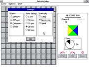 KaleidoKubes for Windows 3.x - Selecting some game options.