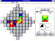 KaleidoKubes for Windows 3.x - The game boards come in different shapes, such as this diamond.