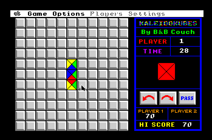 KaleidoKubes Apple IIgs Screenshot: Game start.