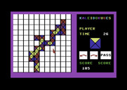 KaleidoKubes for Commodore 64 - Slowly filling the board...