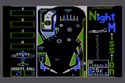 Night Mission Pinball for Atari 8-bit - Game start.