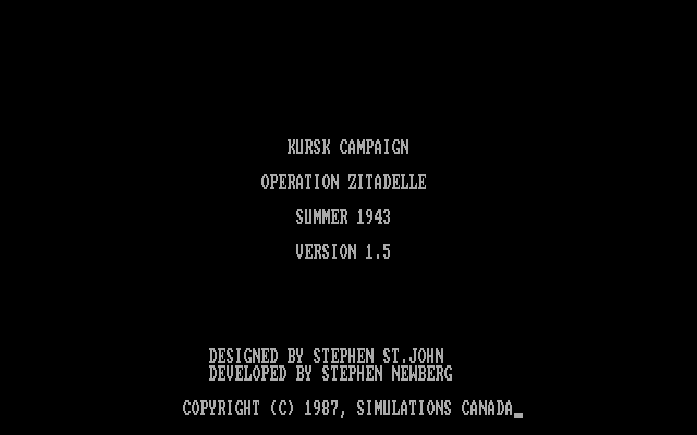 Kursk Campaign IBM PC/Compatibles Screenshot: Title screen.