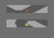 Racing Destruction Set for Atari 8-bit - Some sharp turns ahead...