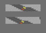 Racing Destruction Set for Atari 8-bit - Racing by the beach...