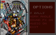 Cyborgirl for IBM PC/Compatibles - Game options.