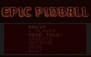 Cyborgirl for IBM PC/Compatibles - Epic Pinball main menu.