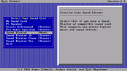 Cyborgirl for IBM PC/Compatibles - Sound card selection meu.