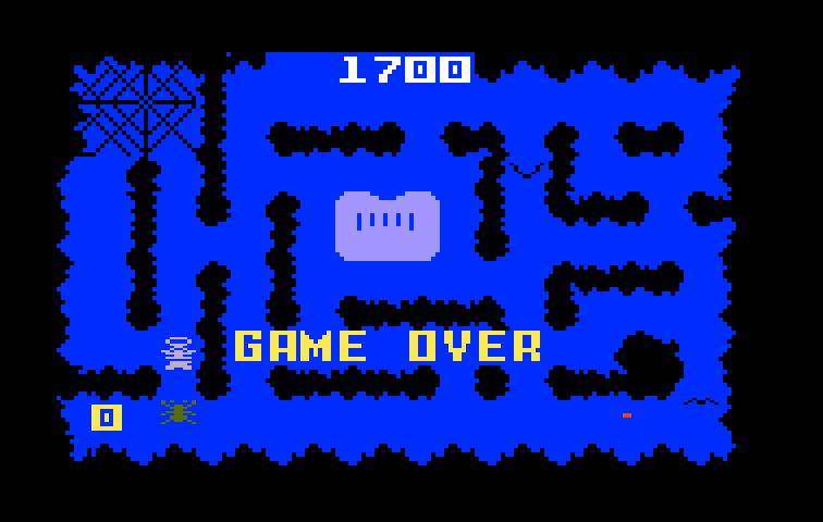 Night Stalker Intellivision Screenshot: Game over.