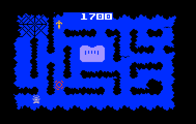 Night Stalker Intellivision Screenshot: Enemy spider destroyed!